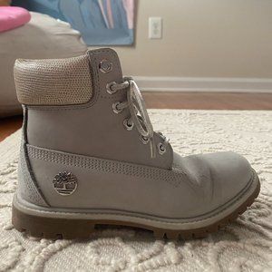 Silver/Grey Timberland Boots